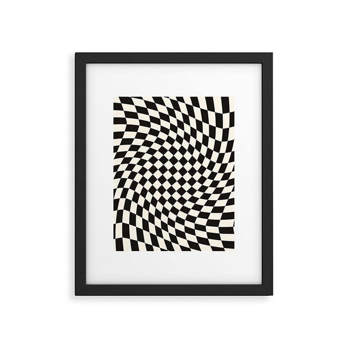 Black&White Checker Framed Art Print Gallery Image 1