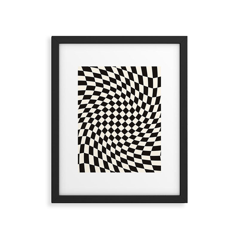 Black&White Checker Framed Art Print Gallery Image 5