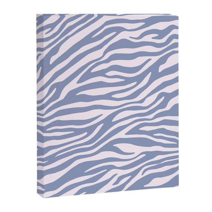 Blue Zebra Animal Print Canvas Print Gallery Image 1