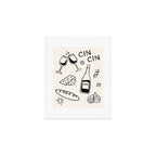 Cheers. Cheese and Wine Art Print Gallery Image 1