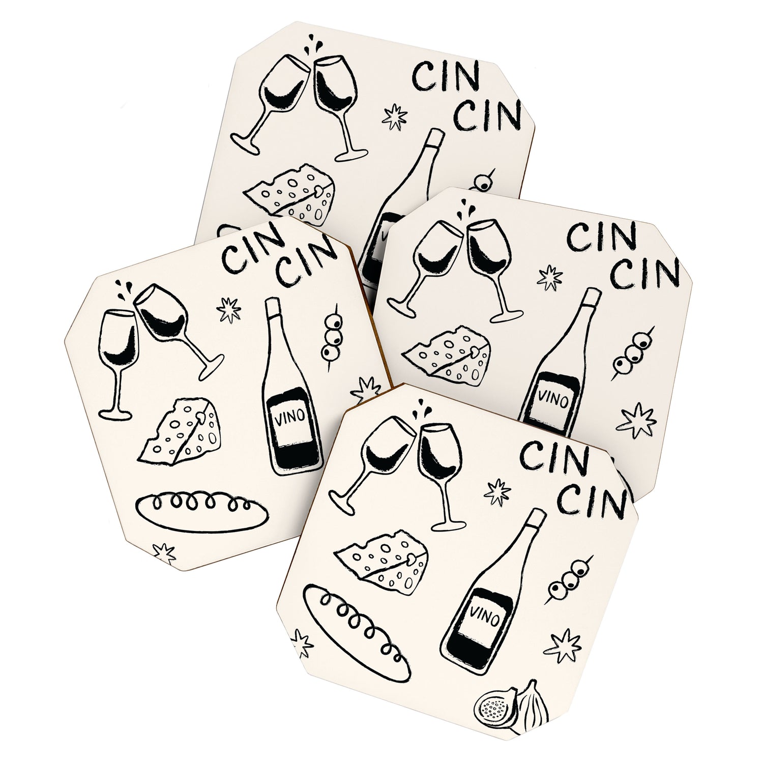 Cheers. Cheese and Wine Coaster Gallery Image 1