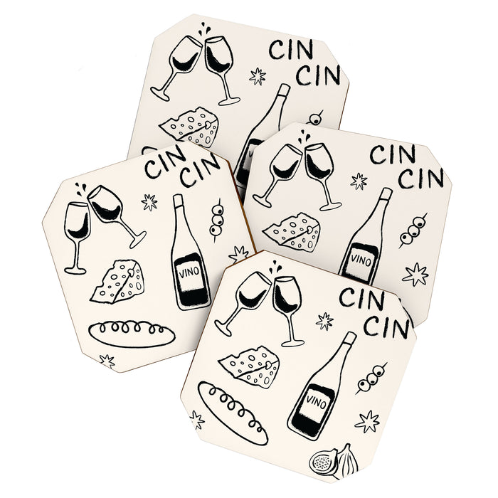 Cheers. Cheese and Wine Coaster Gallery Image 1