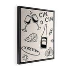Cheers. Cheese and Wine Framed Canvas Print Gallery Image 2