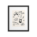 Cheers. Cheese and Wine Framed Art Print Gallery Image 6