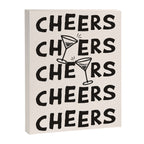 Cheers. Cocktails and Drinks in Black and White Canvas Print Gallery Image 6