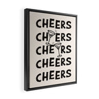 Cheers. Cocktails and Drinks in Black and White Framed Canvas Print Gallery Image 2