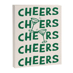 Cheers. Cocktails and Drinks in Green And Linen White Canvas Print Gallery Image 6