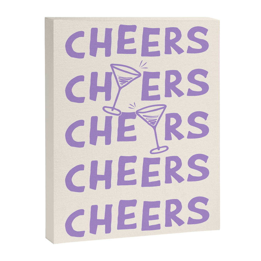 Cheers. Cocktails and Drinks in Lavender Purple And White Canvas Print Gallery Image 6