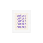 Cheers. Cocktails and Drinks in Lavender Purple And White Art Print Gallery Image 1