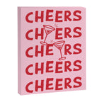 Cheers. Cocktails and Drinks in Pink and Red Canvas Print Gallery Image 6