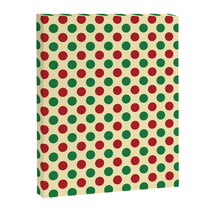 Christmas Polka Dot Pattern Canvas Print Gallery Image 1