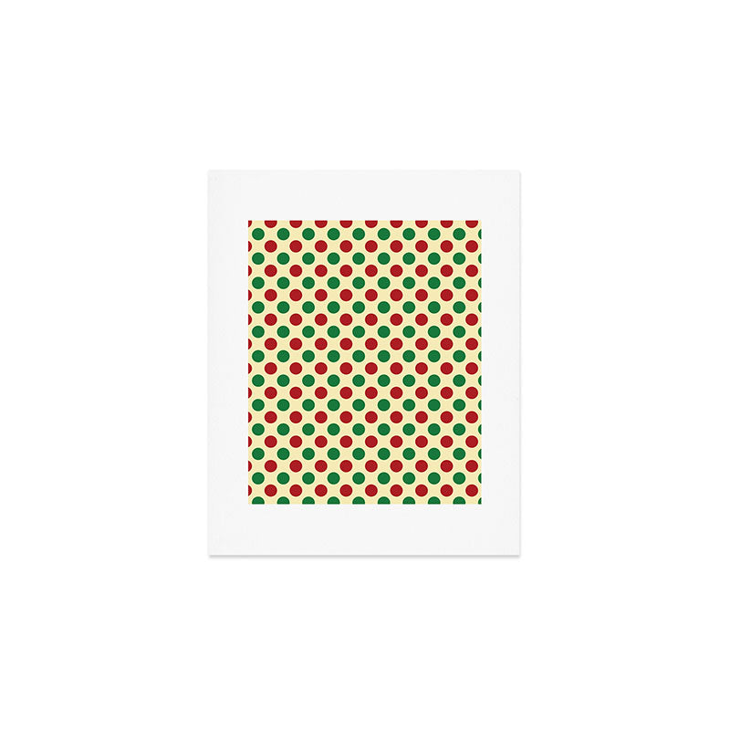 Christmas Polka Dot Pattern Art Print Gallery Image 1