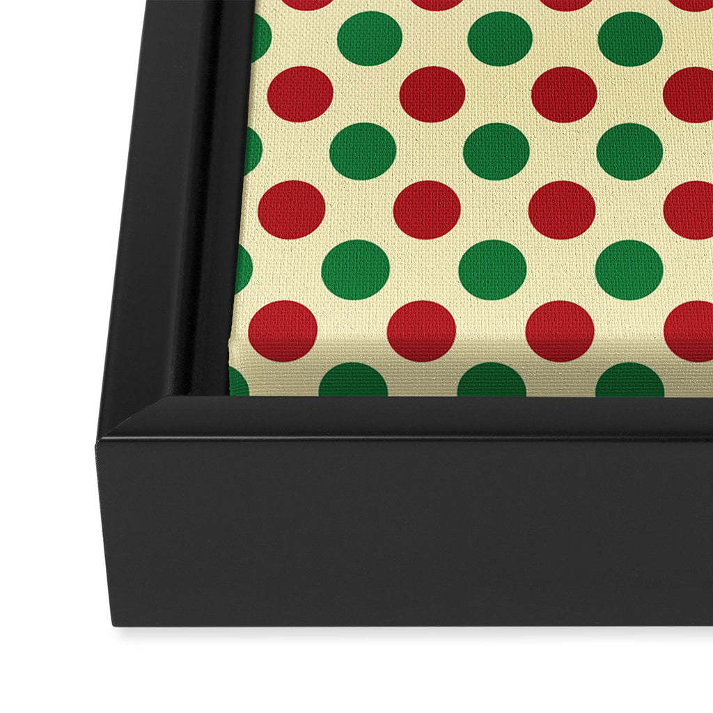 Christmas Polka Dot Pattern Framed Canvas Print Gallery Image 3