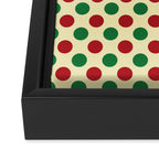 Christmas Polka Dot Pattern Framed Canvas Print Gallery Image 3