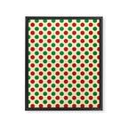 Christmas Polka Dot Pattern Framed Canvas Print Gallery Image 8