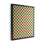 Christmas Polka Dot Pattern Framed Canvas Print Gallery Image 2