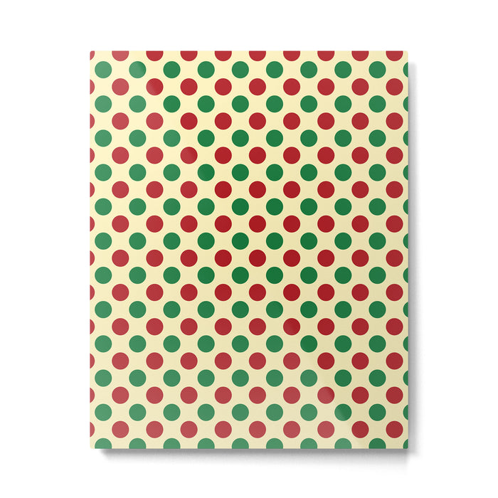 Christmas Polka Dot Pattern Metal Print Gallery Image 1