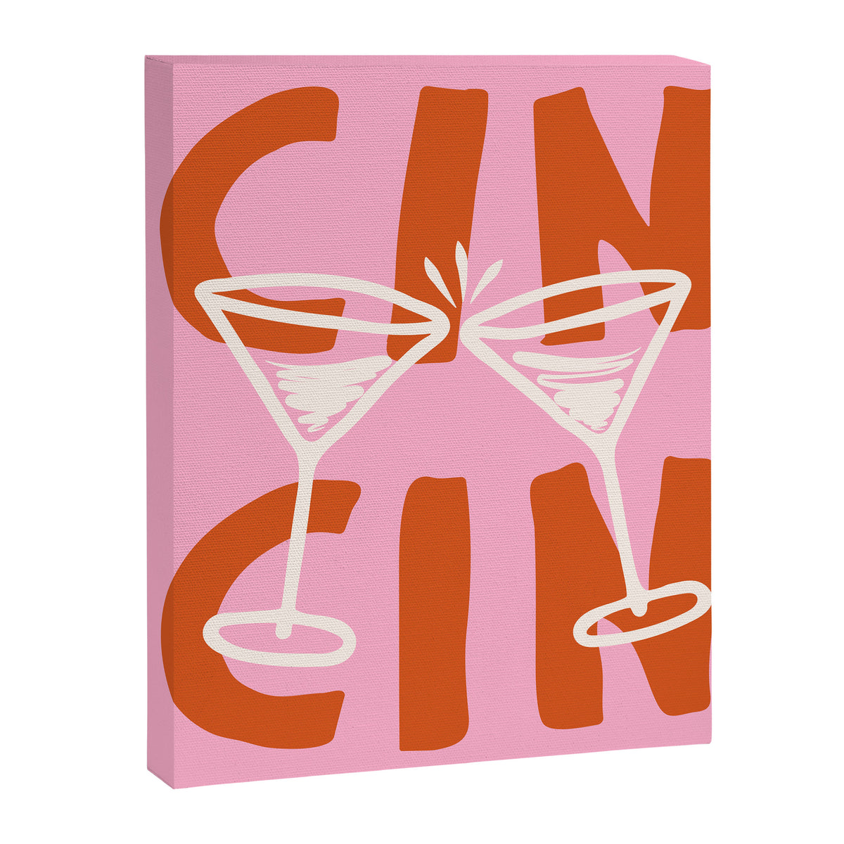 Cin Cin Cheers Martini Cocktail Print Canvas Print Gallery Image 8