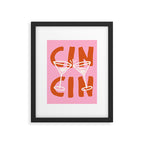 Cin Cin Cheers Martini Cocktail Print Framed Art Print Gallery Image 4