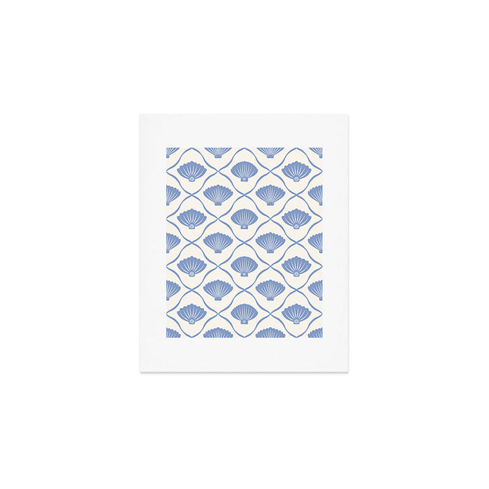 Coastal Ocean Blue Seashells Art Print Gallery Image 1
