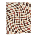 Coffee Brown Swirl Checker Canvas Print Gallery Image 6