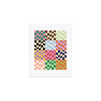 Colorful Checker Patchwork Art Print Gallery Image 1