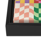 Colorful Checker Patchwork Framed Canvas Print Gallery Image 3