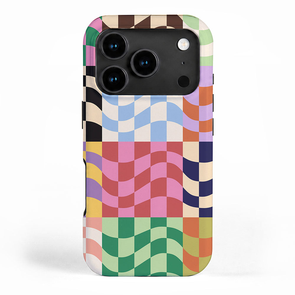 Colorful Checker Patchwork iPhone Case Gallery Image 1