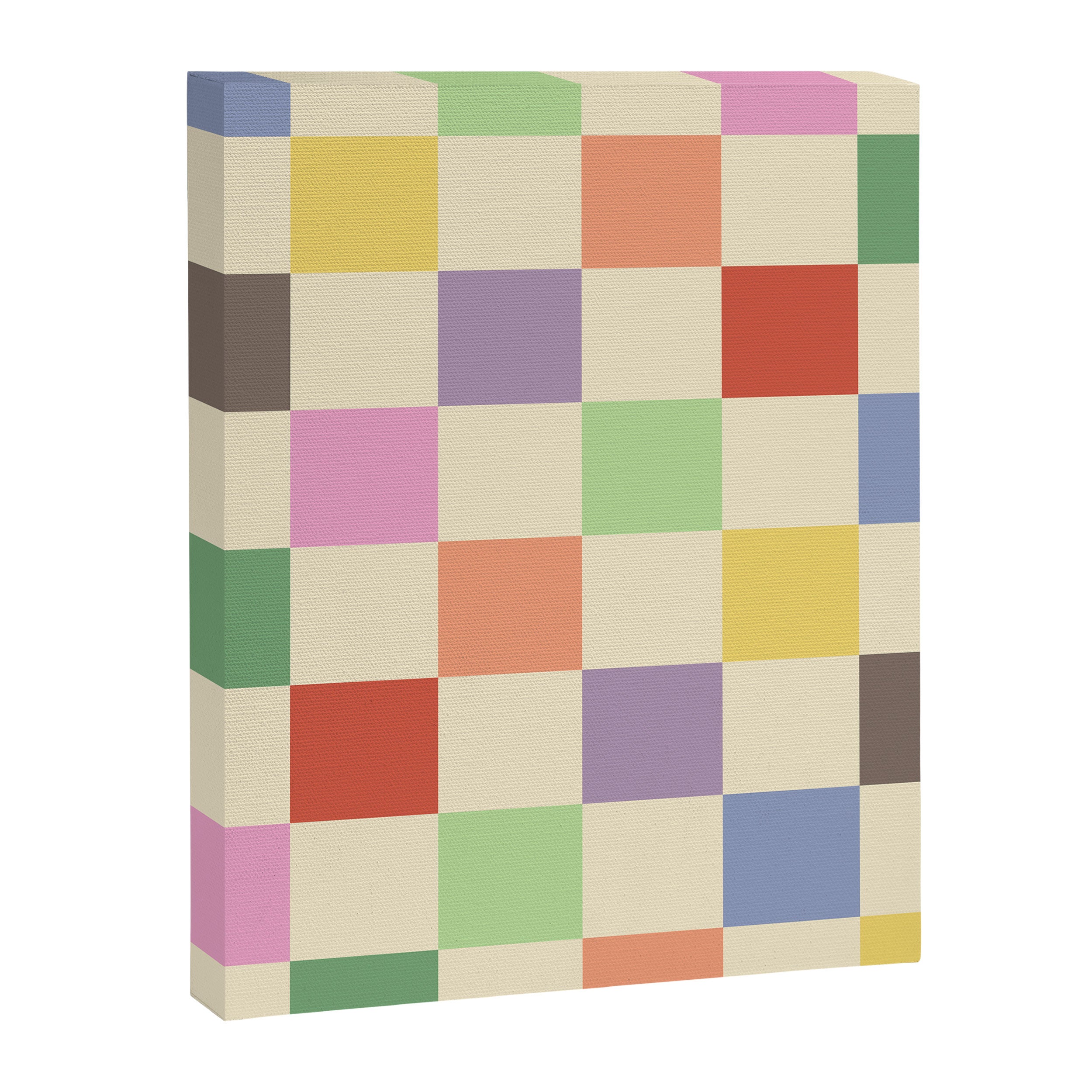 Colorful Checkered Pattern Canvas Print Gallery Image 6