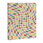 Colorful Checkered Swirl Pattern Canvas Print Gallery Image 6
