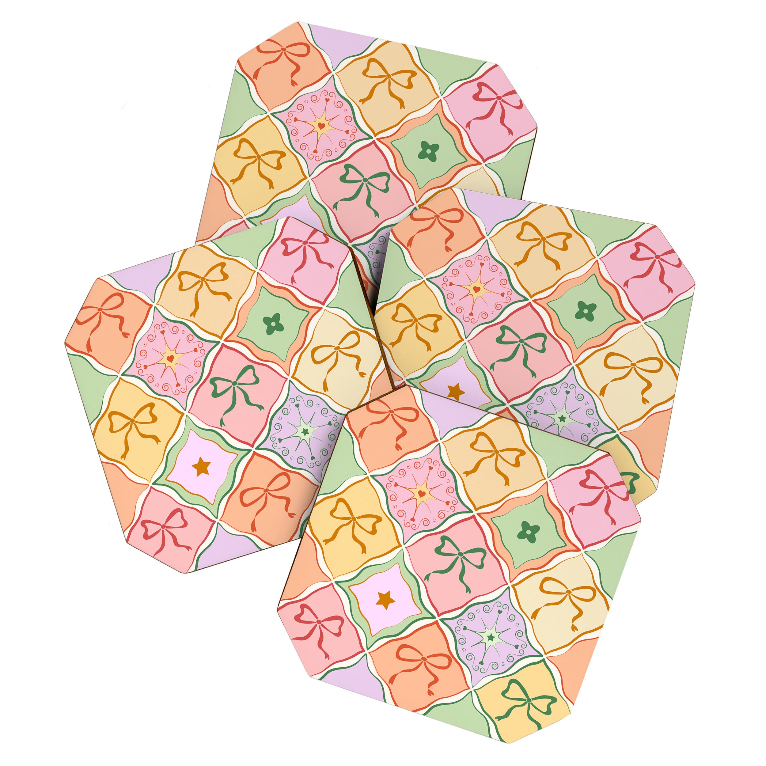 Colorful Coquette Patchwork Quilt with Bows  Coaster Gallery Image 1