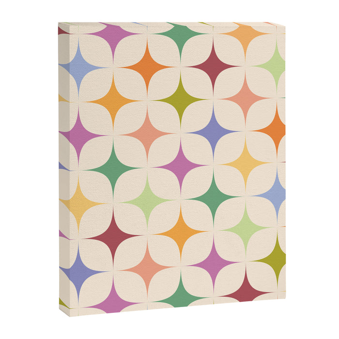 Colorful Festive Mid-Century Sparkles Canvas Print Gallery Image 1