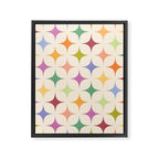 Colorful Festive Mid-Century Sparkles Framed Canvas Print Gallery Image 6