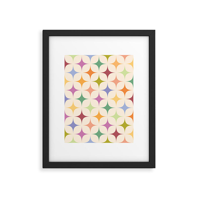 Colorful Festive Mid-Century Sparkles Framed Art Print Gallery Image 5