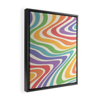 Colorful Rainbow Warp Swirl Lines II Framed Canvas Print Gallery Image 2