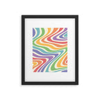 Colorful Rainbow Warp Swirl Lines II Framed Art Print Gallery Image 5