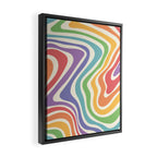 Colorful Rainbow Warp Swirl Lines I Framed Canvas Print Gallery Image 2