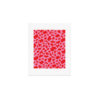 Cow Print in Pink and Red Art Print Gallery Image 1