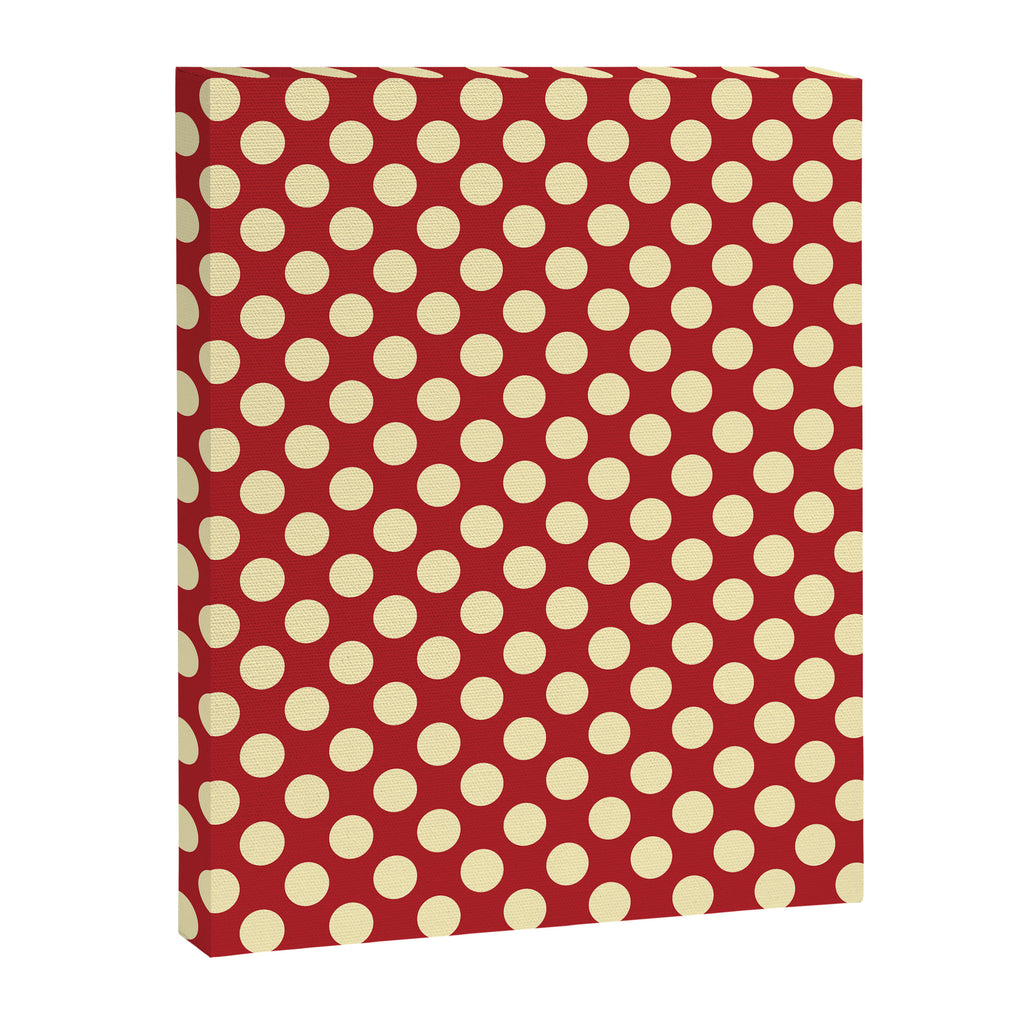 Cream on Red Polka Dot  Canvas Print Gallery Image 8