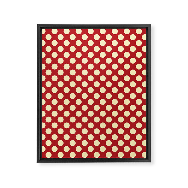 Cream on Red Polka Dot  Framed Canvas Print Gallery Image 8