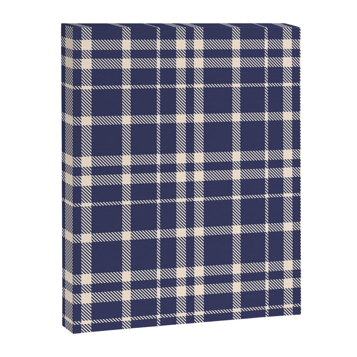 Denim Blue & White Festive Plaid Canvas Print Gallery Image 1