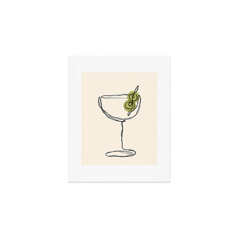 Dirty Martini Cocktail Drink Art Print Gallery Image 1