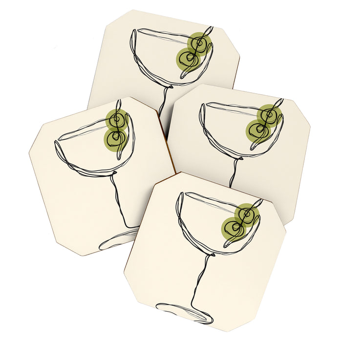 Dirty Martini Cocktail Drink Coaster Gallery Image 1