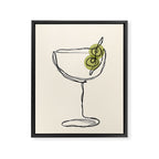 Dirty Martini Cocktail Drink Framed Canvas Print Gallery Image 6