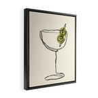 Dirty Martini Cocktail Drink Framed Canvas Print Gallery Image 2
