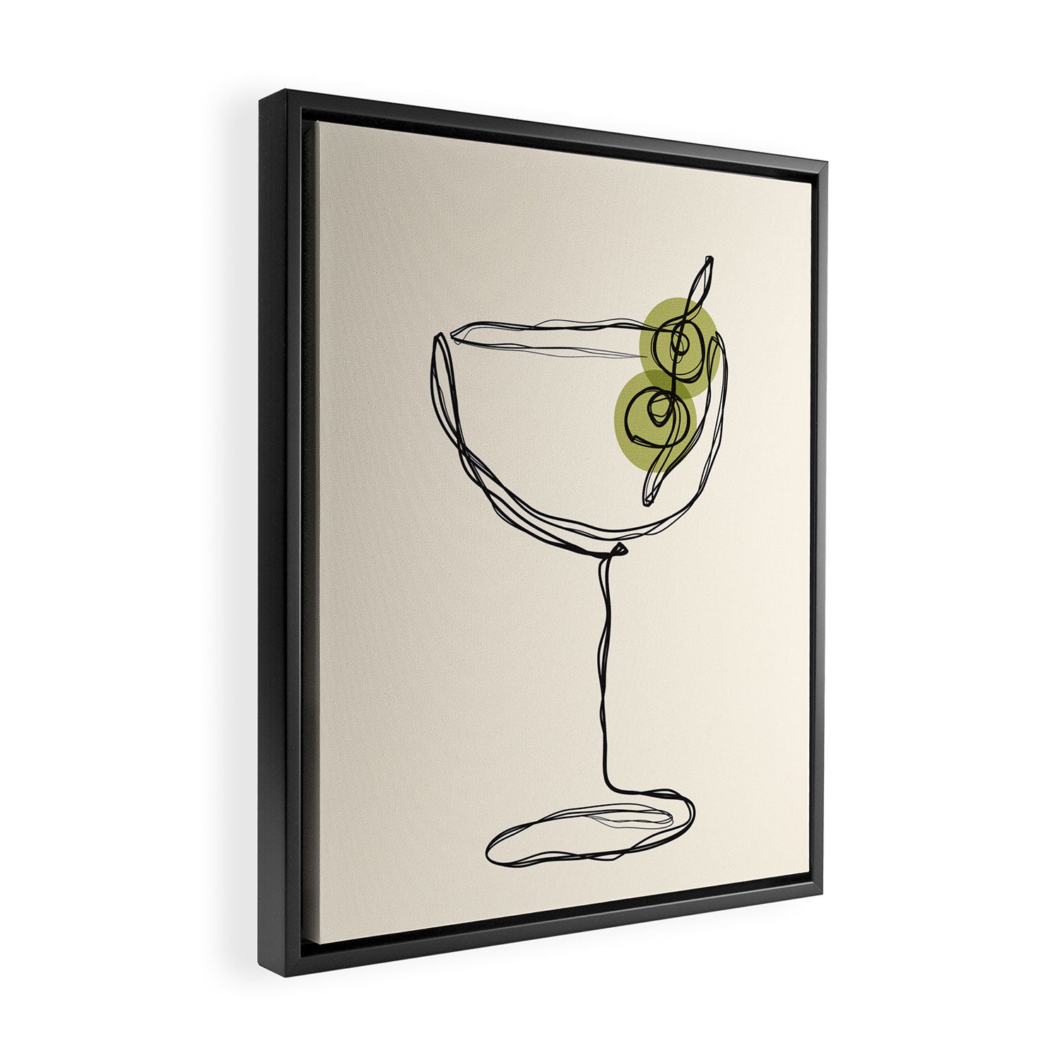 Dirty Martini Cocktail Drink Framed Canvas Print Gallery Image 2