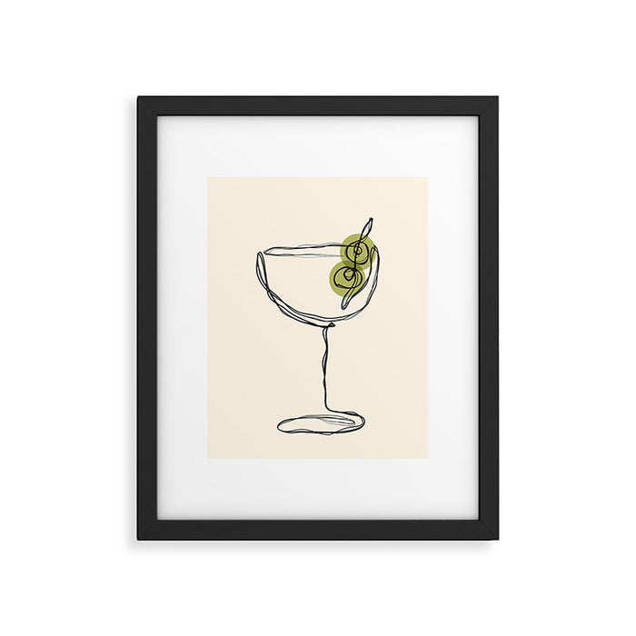 Dirty Martini Cocktail Drink Framed Art Print Gallery Image 1