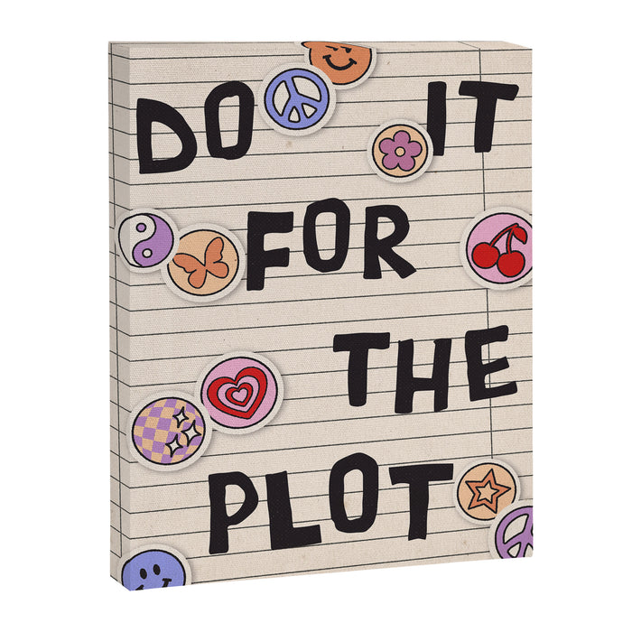 Do It For The Plot Y2k Stickers Canvas Print Gallery Image 1
