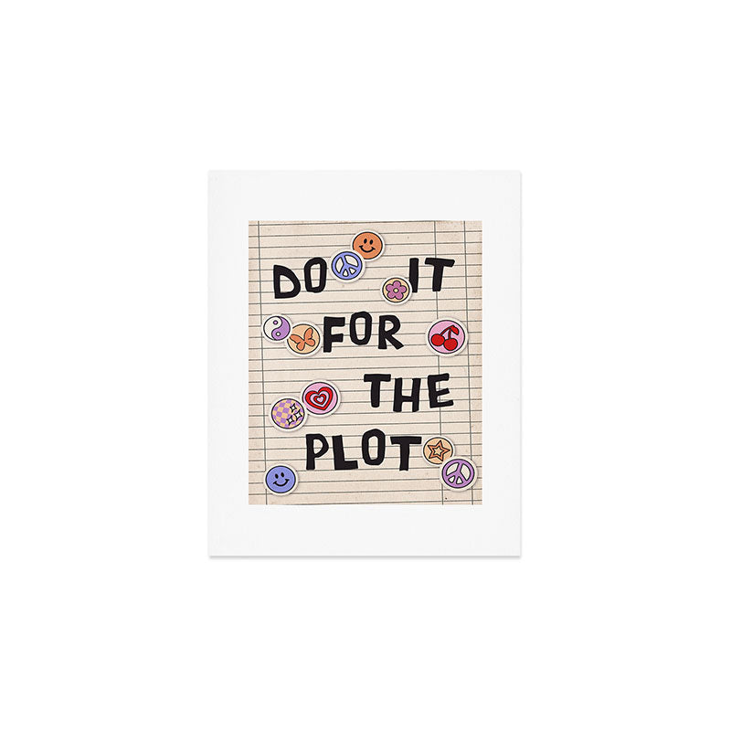 Do It For The Plot Y2k Stickers Art Print Gallery Image 1