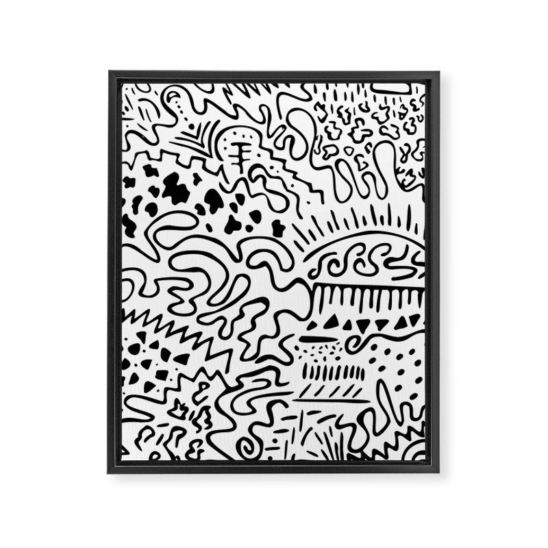 Doodle Art Framed Canvas Print Gallery Image 6